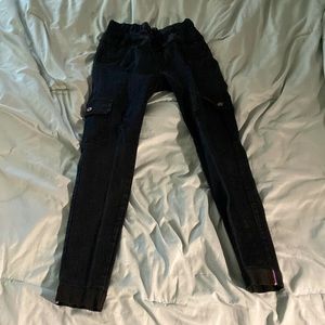 Black denim cargo pants (SIZE WOMENS 42)